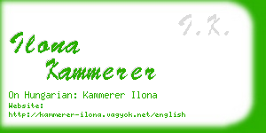 ilona kammerer business card